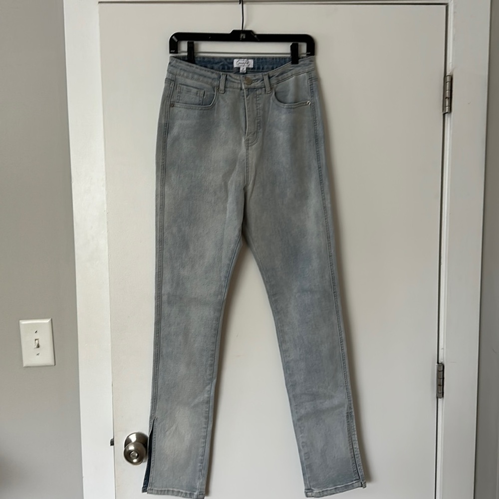 Mudpie Split Hem Jeans Size Medium - image 1